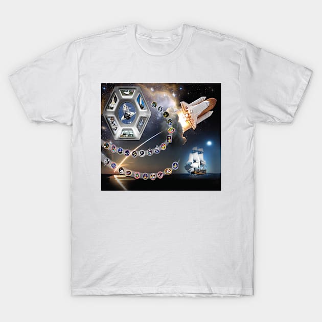 Endeavour Commemorative Poster T-Shirt by Spacestuffplus
